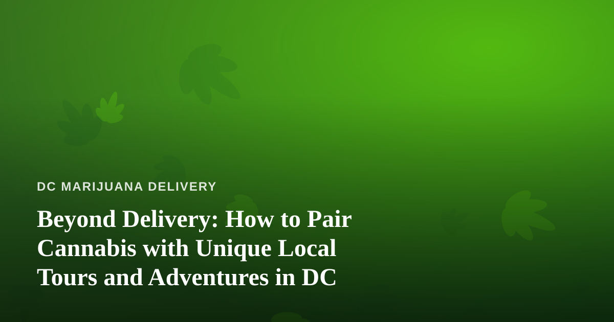 Beyond Delivery: How to Pair Cannabis with Unique Local Tours and Adventures in DC