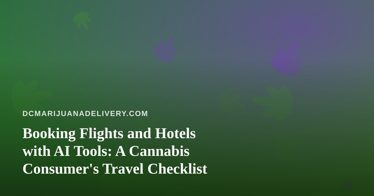 Booking Flights and Hotels with AI Tools: A Cannabis Consumer’s Travel Checklist